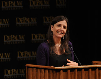 Rebecca Skloot delivering an Ubben Lecture